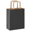 vidaXL Paper Bags 50 pcs with Handles Black 18x8x22 cm