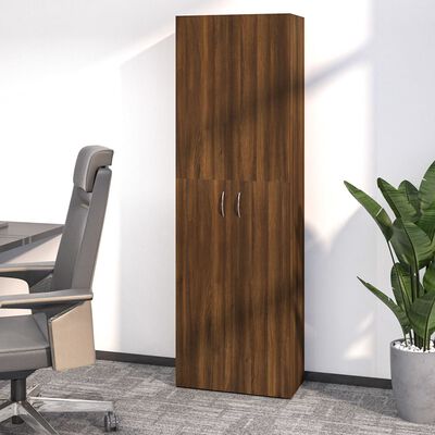 vidaXL Office Cabinet Brown Oak 60x32x190 cm Engineered Wood