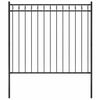 vidaXL Garden Fence Steel 1.7x1.5 m Black
