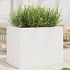 vidaXL Garden Planter White 90x60x68.5 cm Solid Wood Pine