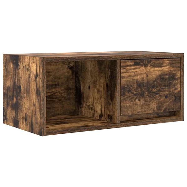 vidaXL TV Cabinet Smoked Oak 60x31x25.5 cm Engineered Wood