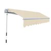 vidaXL Folding Awning Manual Operated 300 cm Cream