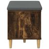 vidaXL Hall Bench with Cushion with Storage Smoked Oak 60 x 38 x 46 cm