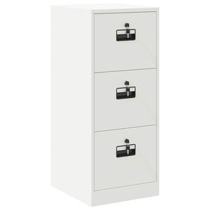 vidaXL File Cabinet White 44 x 50 x 106.5 cm Cold-Rolled Steel