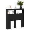 vidaXL Headboard Cabinet with LED Black 100x17x102 cm