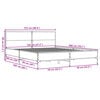 vidaXL Bed Frame without Mattress Black 120x200 cm