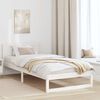 vidaXL Bed Frame with Headboard White 90 x 200 cm Solid Pine Wood
