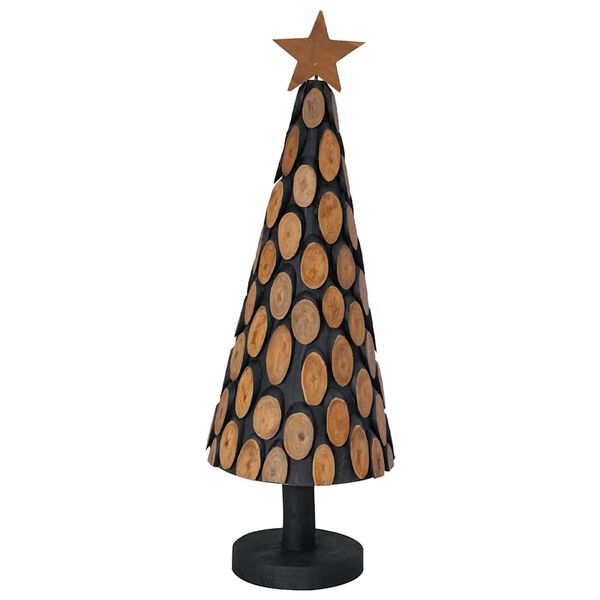 vidaXL Christmas Tree with Stand Brown 90 cm Solid teak wood