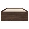 vidaXL Bed Frame without Mattress Brown Oak 75x190 cm Small Single Engineered Wood