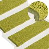 vidaXL Stair Mats 30 pcs 65x21x4 cm Green Rectangular Edge