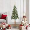 vidaXL Slim Christmas Tree with 150 LEDs Green and White 150 cm