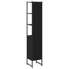 vidaXL Bathroom Cabinet Black oak 33 x 33 x 185.5 cm Engineered Wood