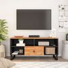 vidaXL TV Cabinet 100x33x46 cm Solid Wood Acacia&Engineered Wood