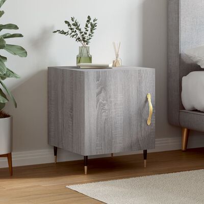 vidaXL Bedside Cabinet Grey Sonoma 40x40x50 cm Engineered Wood
