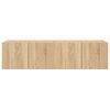 vidaXL TV Wall Cabinets with LED Lights 2 pcs Sonoma Oak 60x35x31 cm