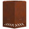 vidaXL Smokeless Fire Pit Brown 48 x 48 x 51 cm Weathering Steel