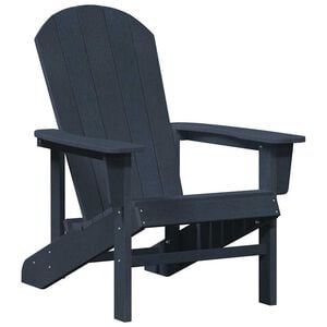 vidaXL Adirondack Chair Navy Blue HDPE