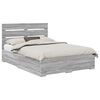 vidaXL Bed Frame with Drawer Grey Sonoma 160 x 200 cm Engineered Wood