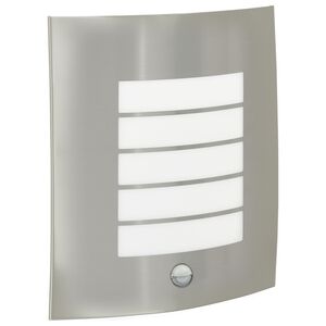 vidaXL Outdoor Wall Light Silver 23.5 x 10.5 x 26 cm Stainless steel
