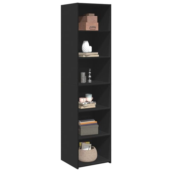 vidaXL Highboard Black 45x41x185 cm Engineered Wood