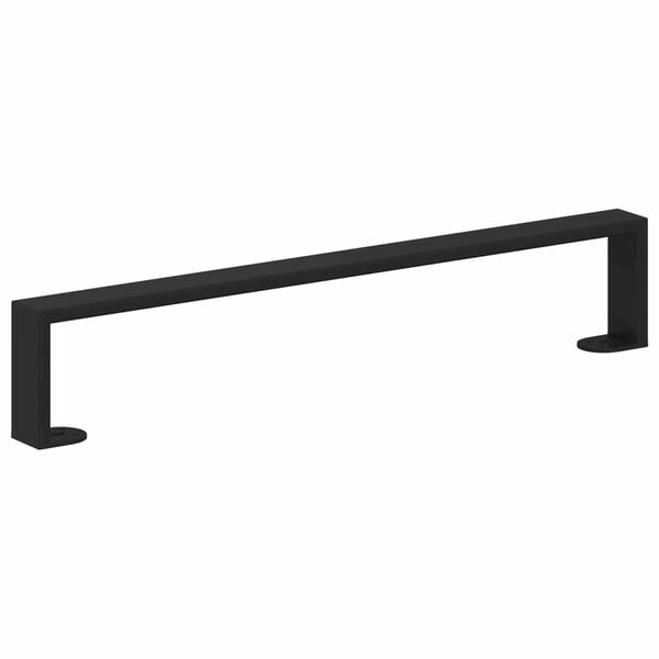 vidaXL Furniture Feet 2 pcs Black 54.6 x 4 x 10 mm Iron