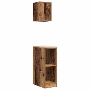 vidaXL Garage Cabinets 2 pcs Old Wood Engineered Wood