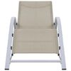 vidaXL Sun Loungers 2 pcs with Table Aluminium Cream