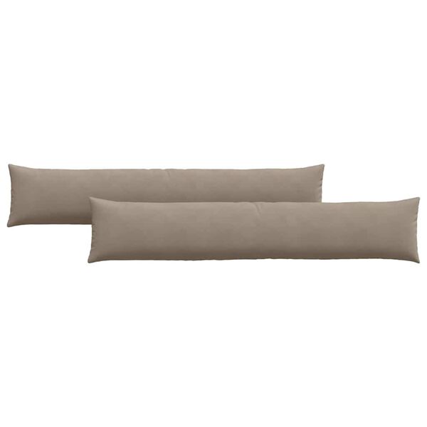 vidaXL Sofa Pillows 2 pcs Taupe 200 x 40 cm Fabric