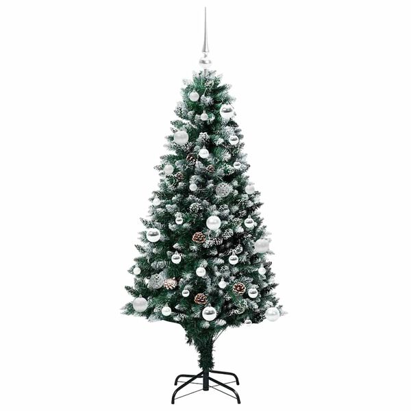 vidaXL Artificial Christmas Tree with 150 LEDs with Stand Green 150 cm