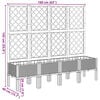 vidaXL Garden Planter with Trellis White 160x40x142 cm PP