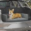 vidaXL Dog Car Boot Light Grey 90x60 cm Linen Look