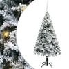 vidaXL Artificial Christmas Tree with 150 LEDs with Stand White 150 cm