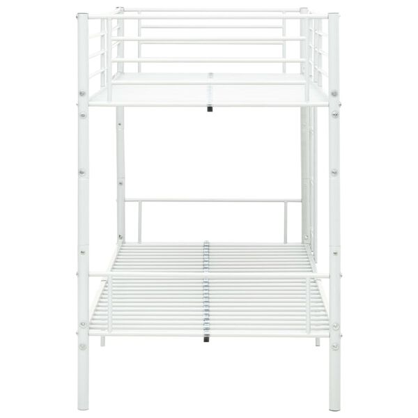 vidaXL Bunk Bed without Mattress White Metal 90x200cm