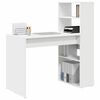 vidaXL Desk with Shelf White 113 x 54 x 120 cm Engineered Wood