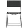vidaXL Folding Outdoor Chairs 4 pcs Black Steel and Textilene