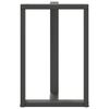 vidaXL Bar Table Legs T-Shaped&nbsp;2 pcs Anthracite 60x35x(90-91) cm Steel