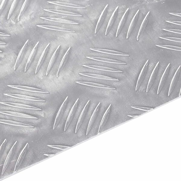 vidaXL Stair Tread Rectangular 2 pcs Silver 50 x 25 cm Aluminium