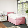 vidaXL Box Spring Bed with Mattress Pink 90x190 cm Velvet