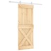 vidaXL Sliding Door with Hardware Set 80x210 cm Solid Wood Pine