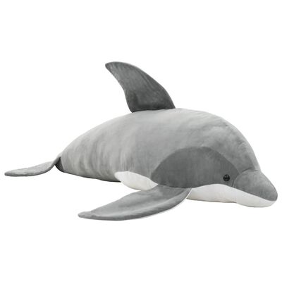vidaXL Dolphin Cuddly Toy Plush Grey