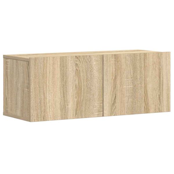 vidaXL 3 Piece TV Cabinet Set Sonoma Oak Engineered Wood