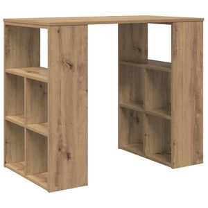 vidaXL Desk with Shelf Artisan Oak 90 x 50 x 75 cm Engineered Wood