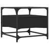 vidaXL Coffee Table with Glass Top Black 50x50x45 cm Steel
