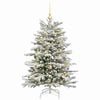 vidaXL Artificial Hinged Christmas Tree White 120 cm PE and PVC