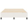 vidaXL Platform Bed Frame Cream 140 x 190 cm Fabric