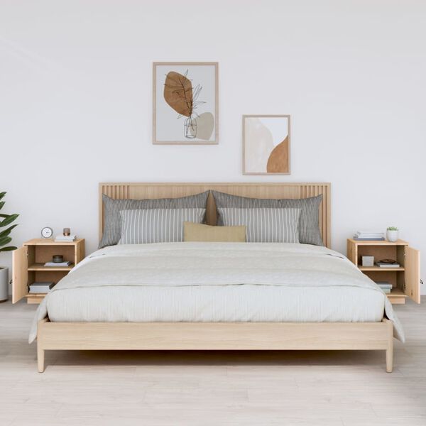 vidaXL Bedside Cabinets 2 pcs 40x34x45 cm Solid Wood Pine