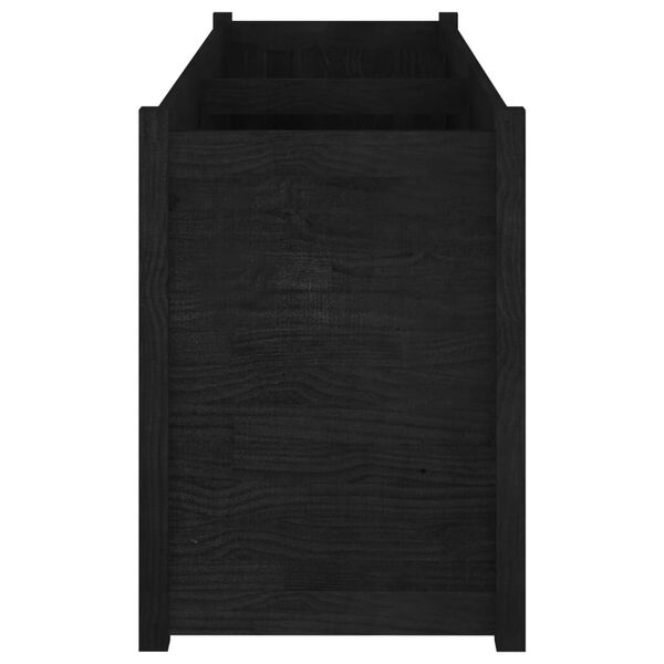 vidaXL Garden Planter Black 150x50x70 cm Solid Pinewood