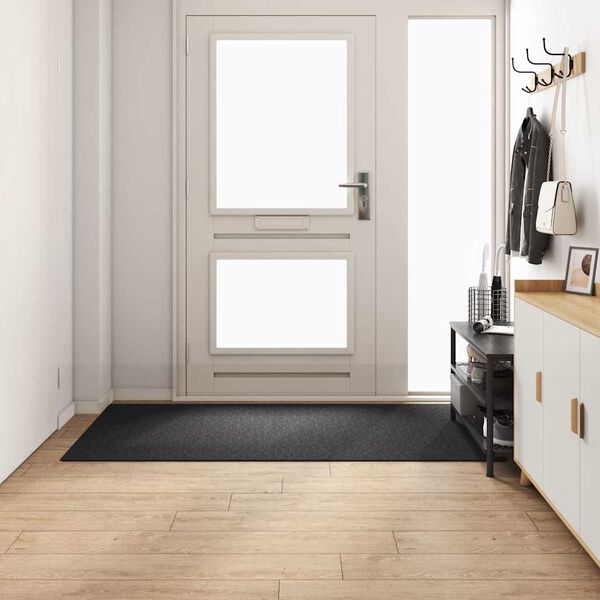 vidaXL Carpet Runner Dark Grey 100 x 200 cm 100% Polypropylene