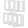 vidaXL Wall Cube Shelves 6 pcs White 26x15x26 cm