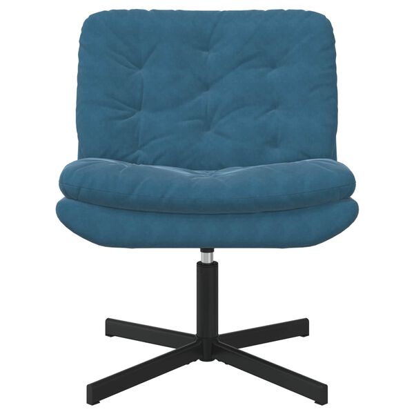 vidaXL Swivel Relaxing Chair Blue 63 x 75 x 76 cm Velvet